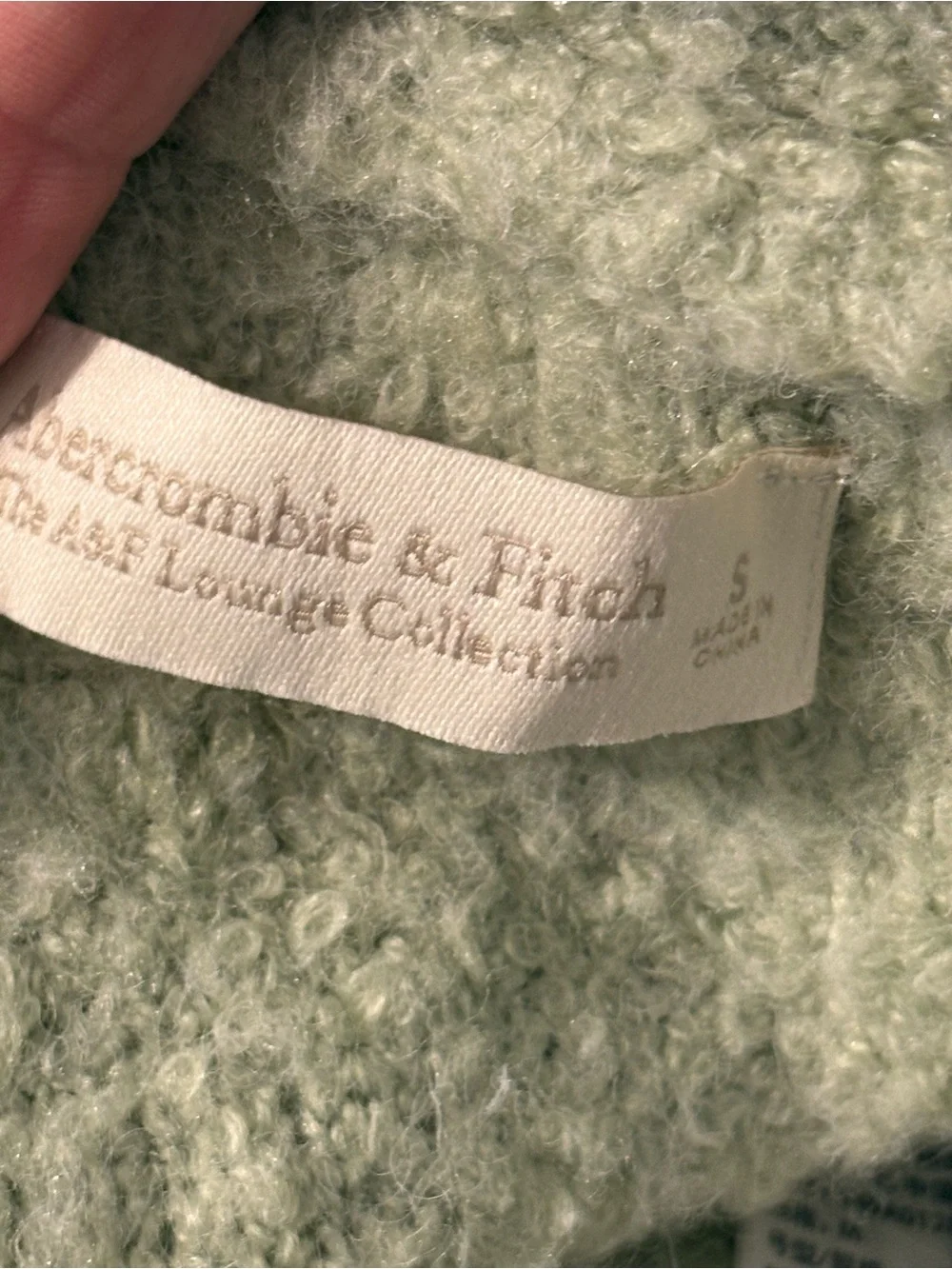 Abercrombie & Fitch textured knit crop top shorts set‎ light sage green size S/M